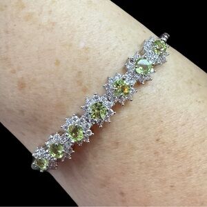 Bracelet Peridot Bangle gemstone jewelry fashion accessories adjustable copper